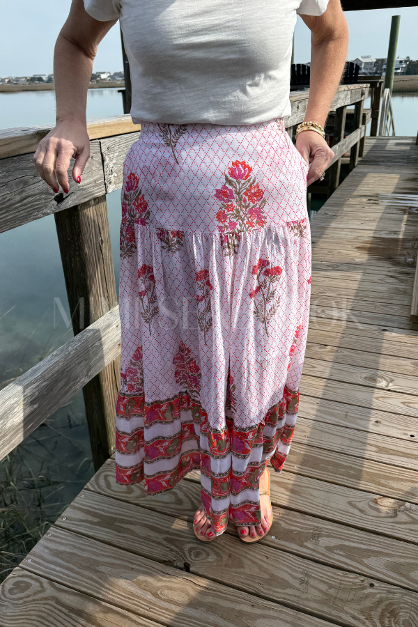 Murphy skirt, orange multi