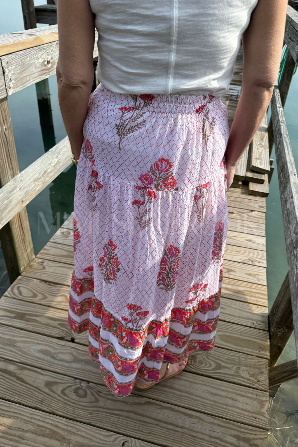 Murphy skirt, orange multi