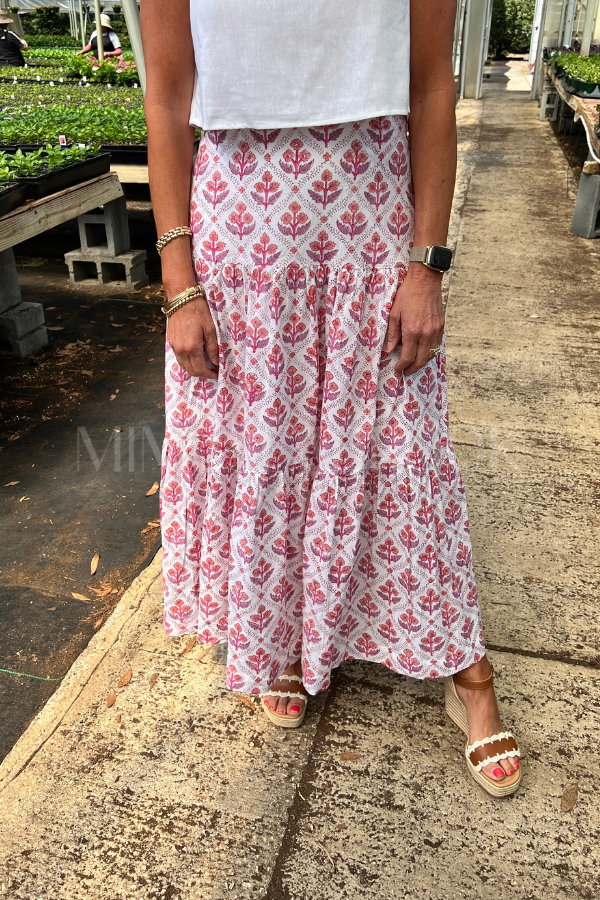 Murphy skirt, purple/white