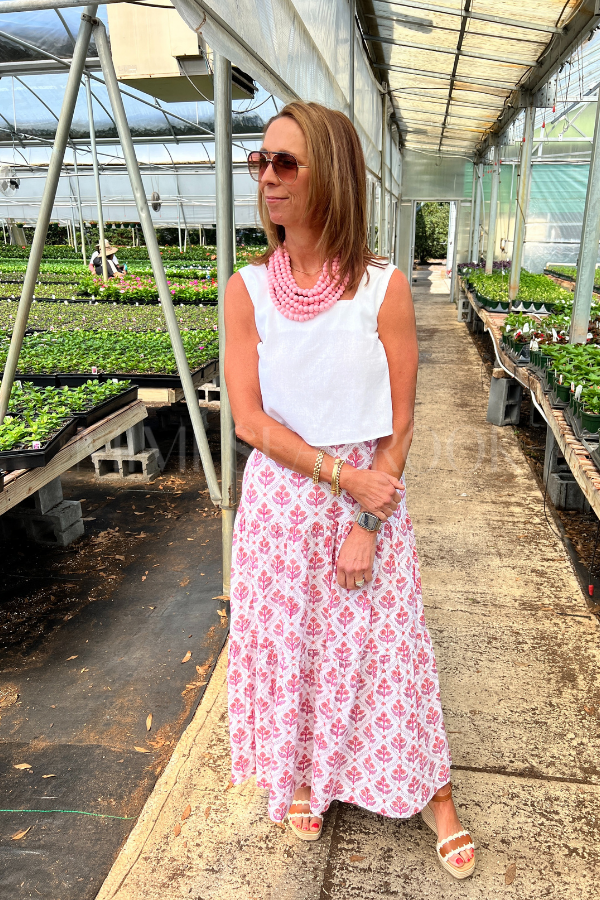 Murphy skirt, purple/white