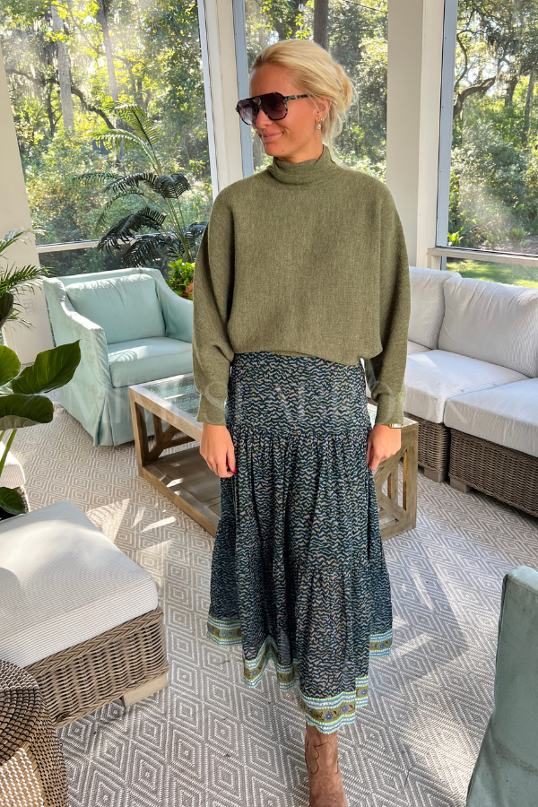 Murphy skirt, teal olive