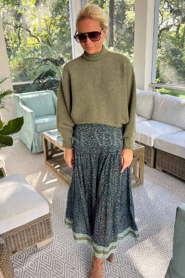 Murphy skirt, teal olive