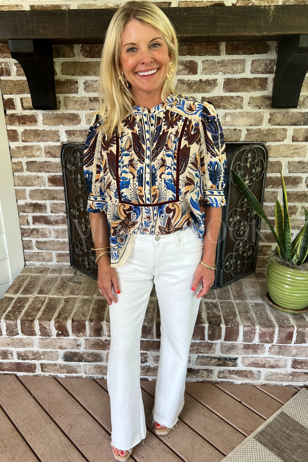 Nature Land Sand Blouse by Farm Rio