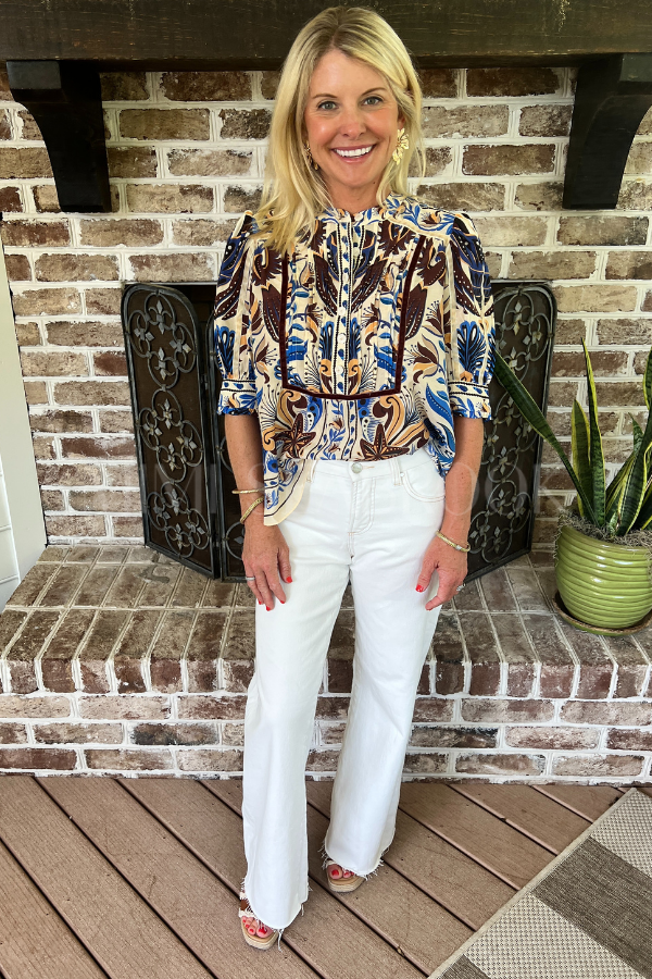 Nature Land Sand Blouse by Farm Rio