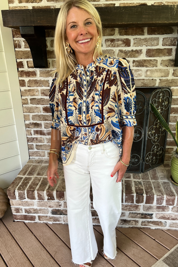 Nature Land Sand Blouse by Farm Rio