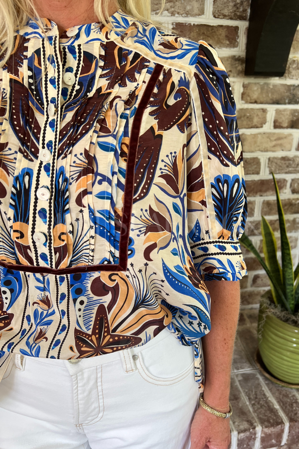 Nature Land Sand Blouse by Farm Rio
