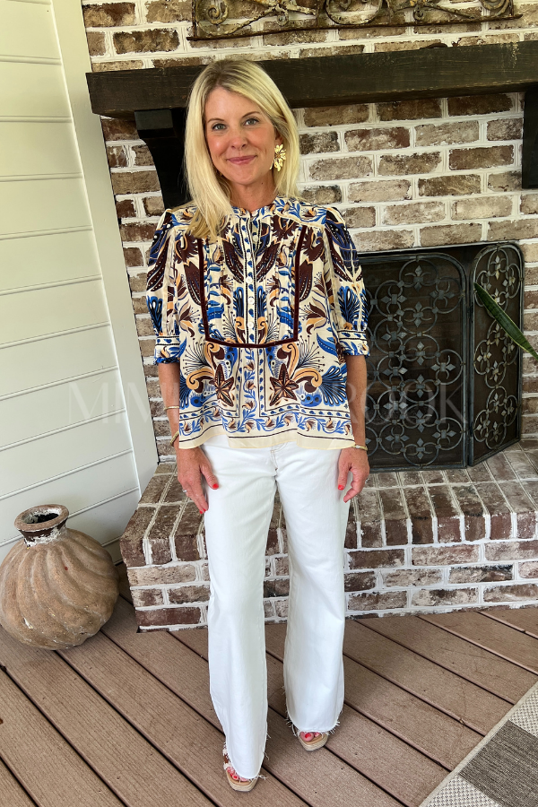 Nature Land Sand Blouse by Farm Rio