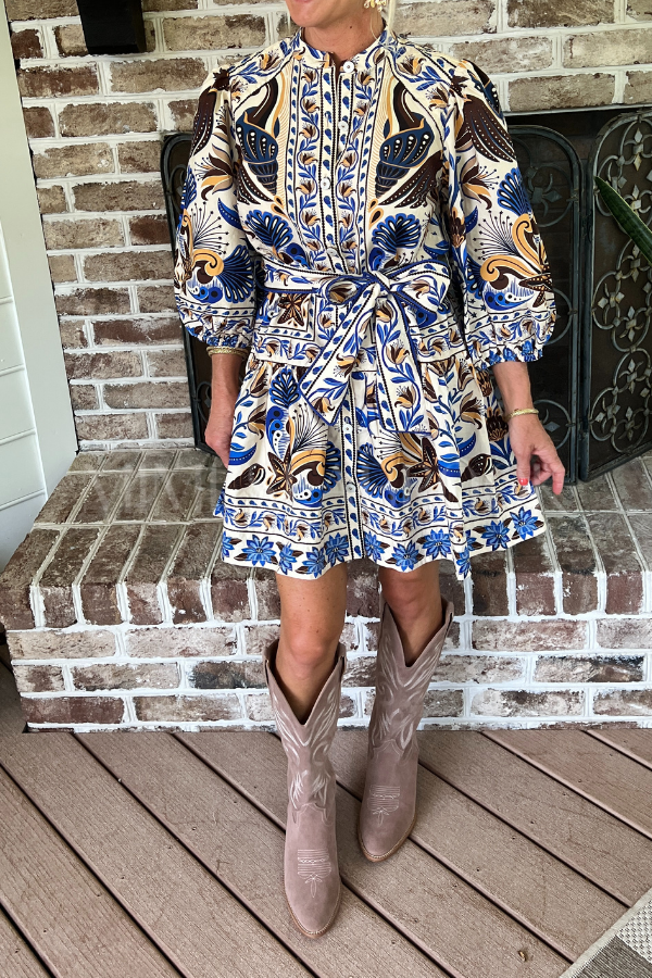 Nature Land Sand Mini Dress by Farm Rio