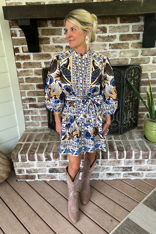 Nature Land Sand Mini Dress by Farm Rio