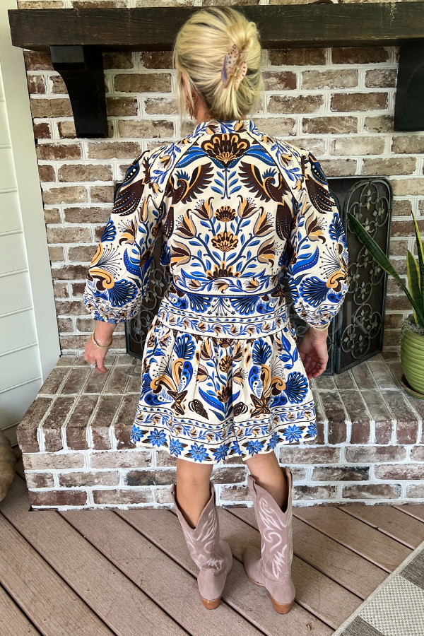 Nature Land Sand Mini Dress by Farm Rio