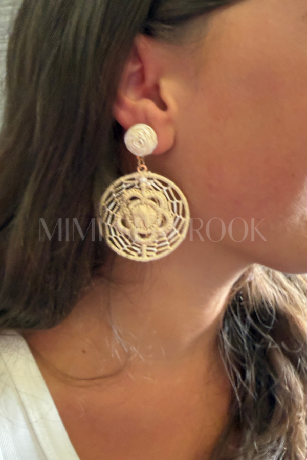 Nerelle earrings, beige