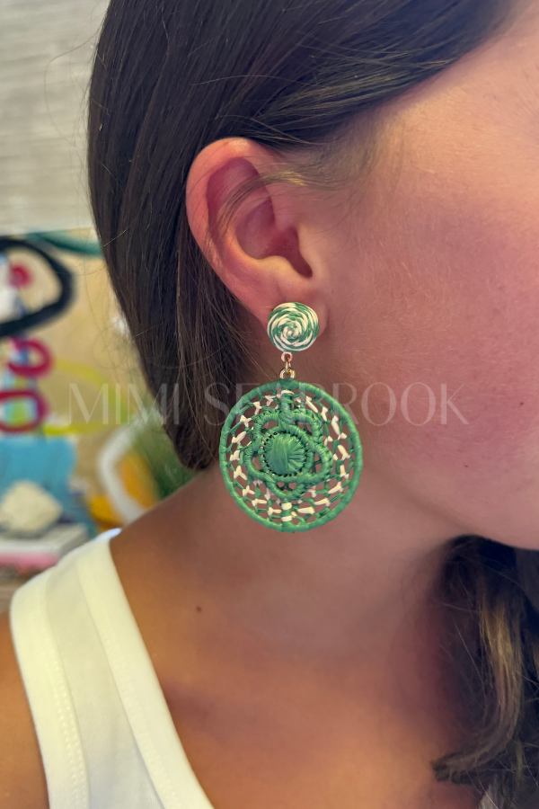 Nerelle earrings, green