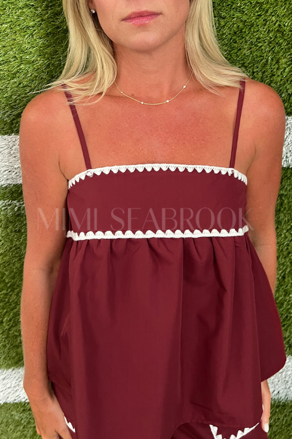 Noma top, burgundy