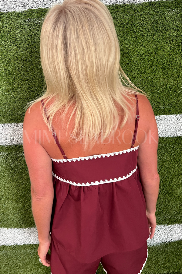 Noma top, burgundy