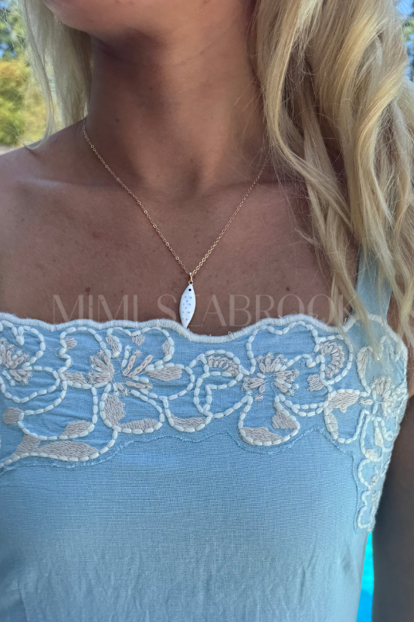 Nori necklace, white