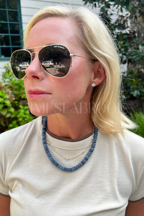 North Inlet Necklace, blue gray