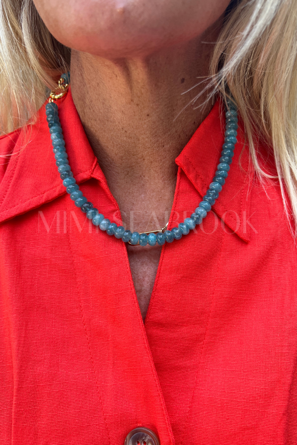 North Inlet necklace, peacock blue