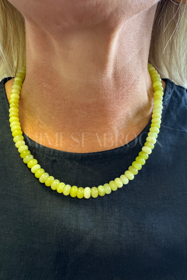 North Inlet necklace, lemon jade