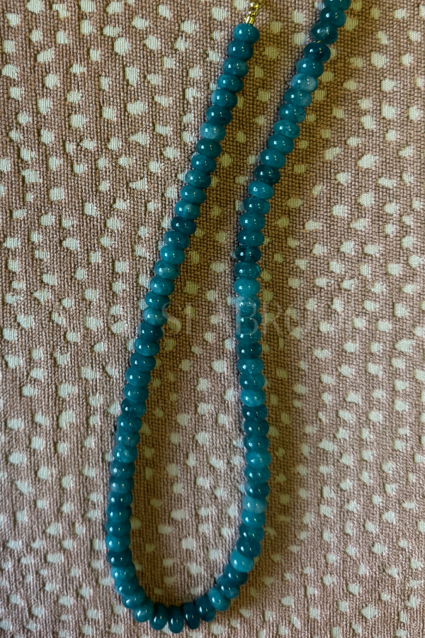 North Inlet necklace, peacock blue