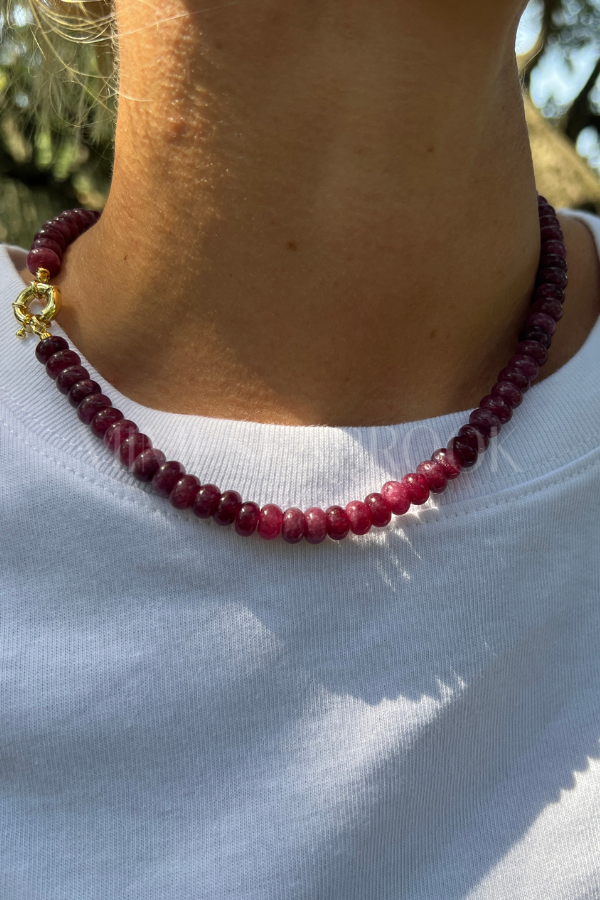 North Inlet necklace, pinkish purple
