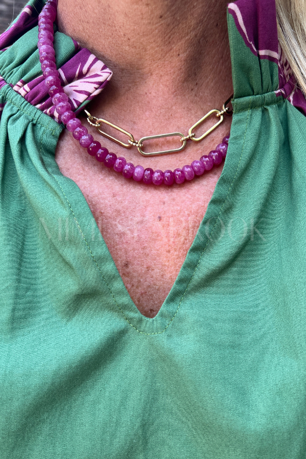 North Inlet necklace, pinkish purple