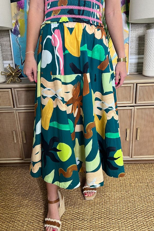 Olivia Skirt, Paradiso Green by Oliphant