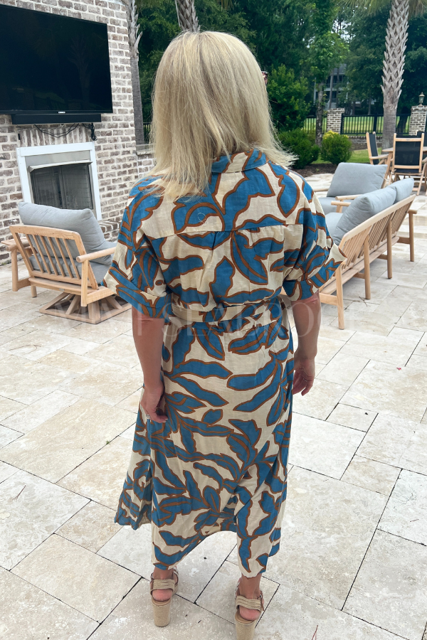 Oaklie dress, azure blue