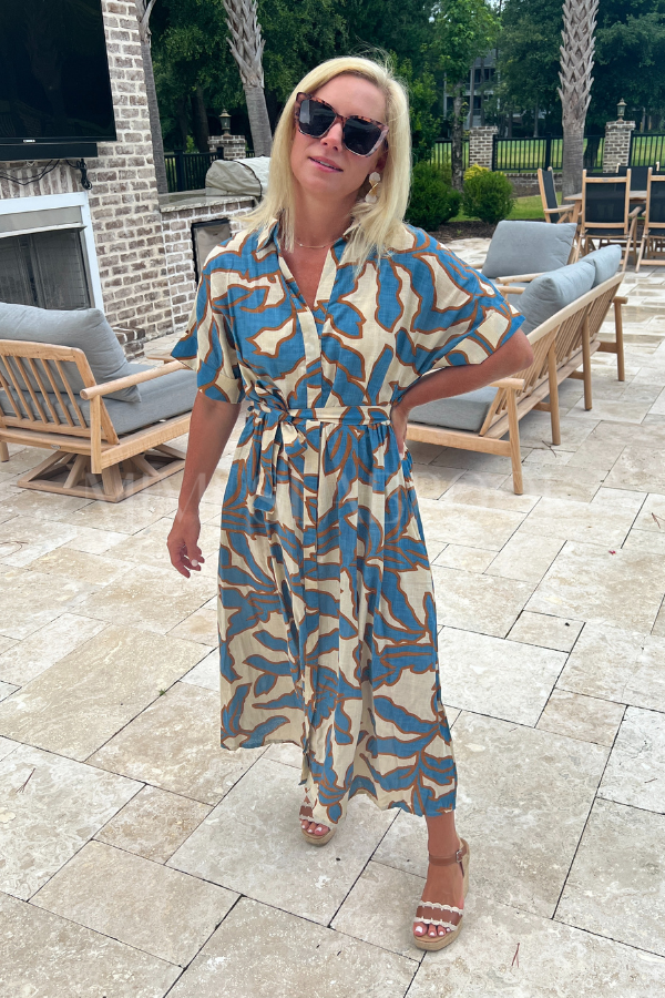 Oaklie dress, azure blue