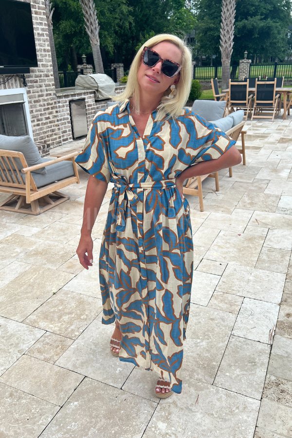 Oaklie dress, azure blue