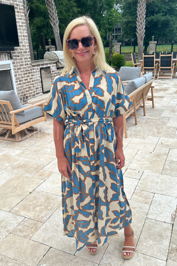 Oaklie dress, azure blue