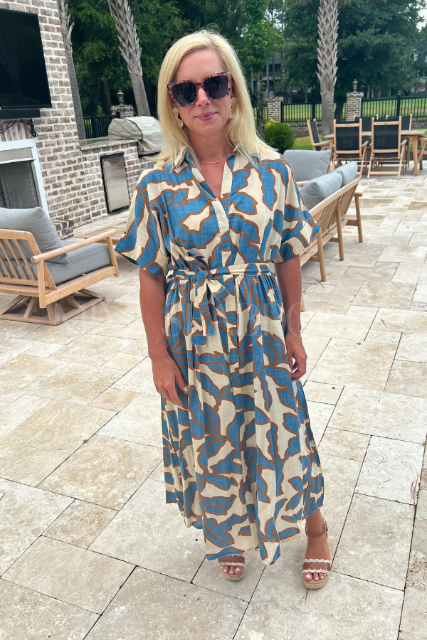 Oaklie dress, azure blue