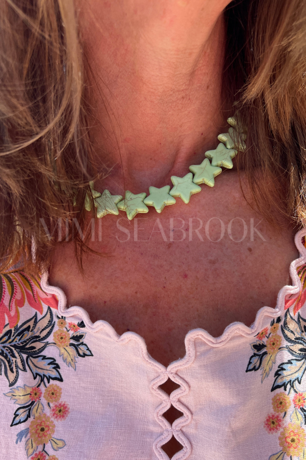 Oceanic Sea Star Necklace, green