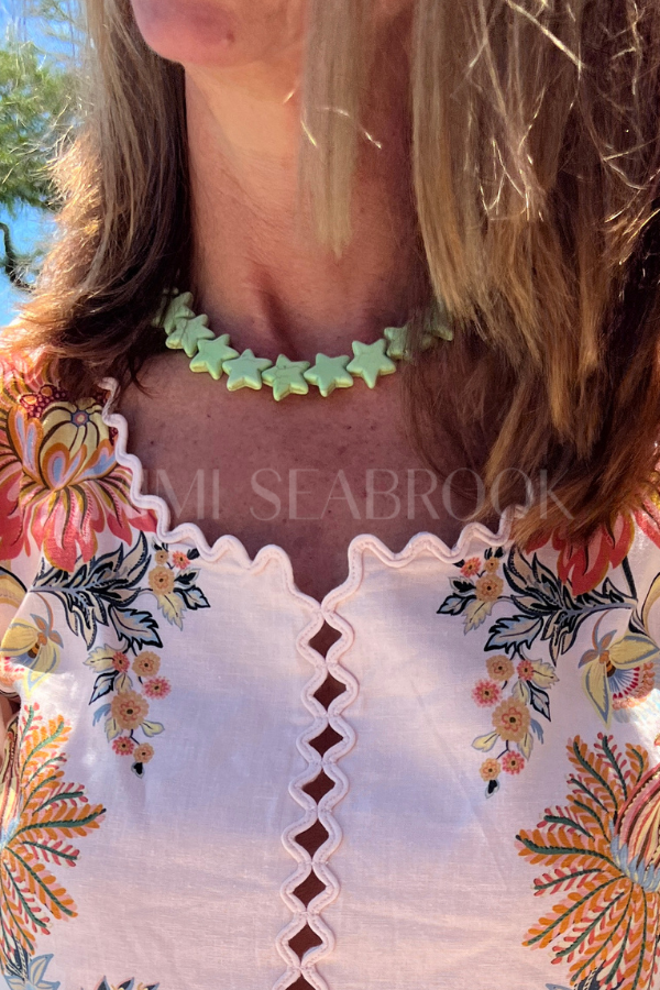 Oceanic Sea Star Necklace, green