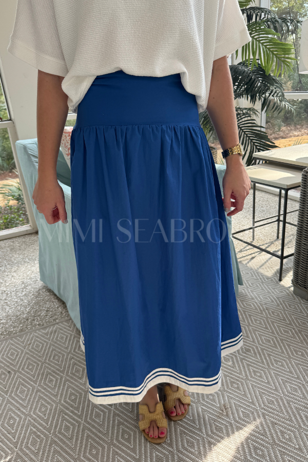 Oliver Embroidered Poplin Skirt by Lusana