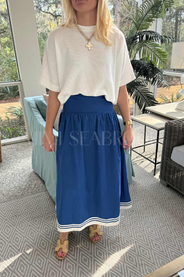 Oliver Embroidered Poplin Skirt by Lusana