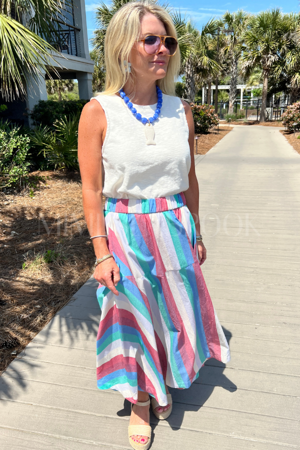Olivia Skirt, Bennett Multi by Oliphant