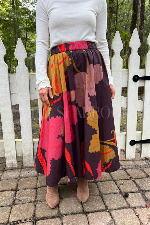 Olivia Skirt, Hague Brown by Oliphant