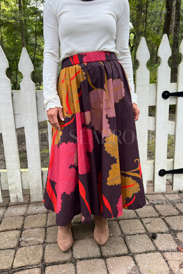 Olivia Skirt, Hague Brown by Oliphant