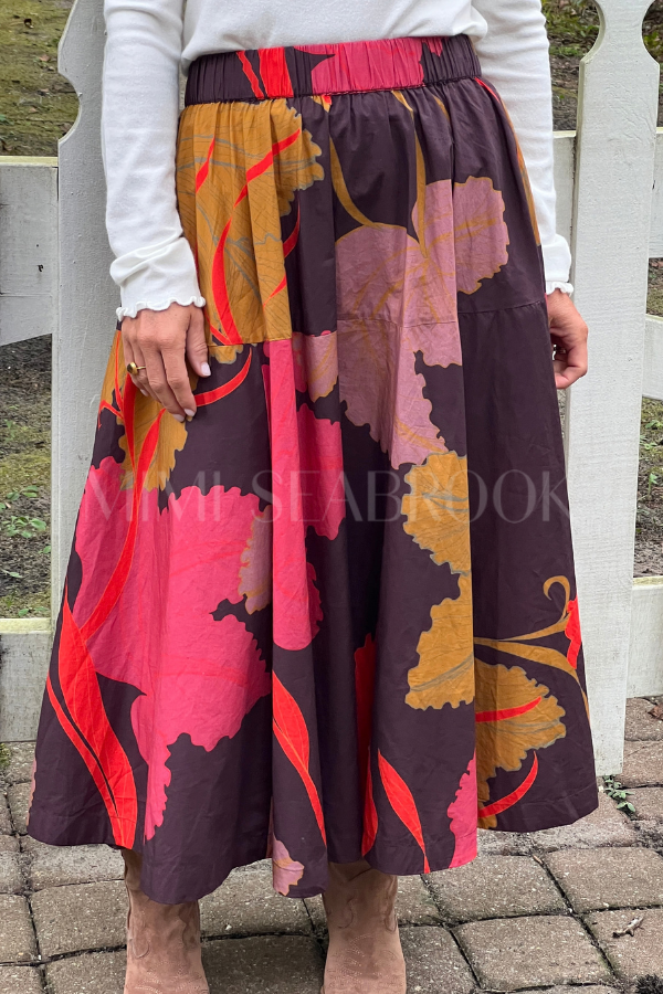 Olivia Skirt, Hague Brown by Oliphant