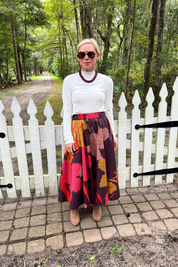 Olivia Skirt, Hague Brown by Oliphant