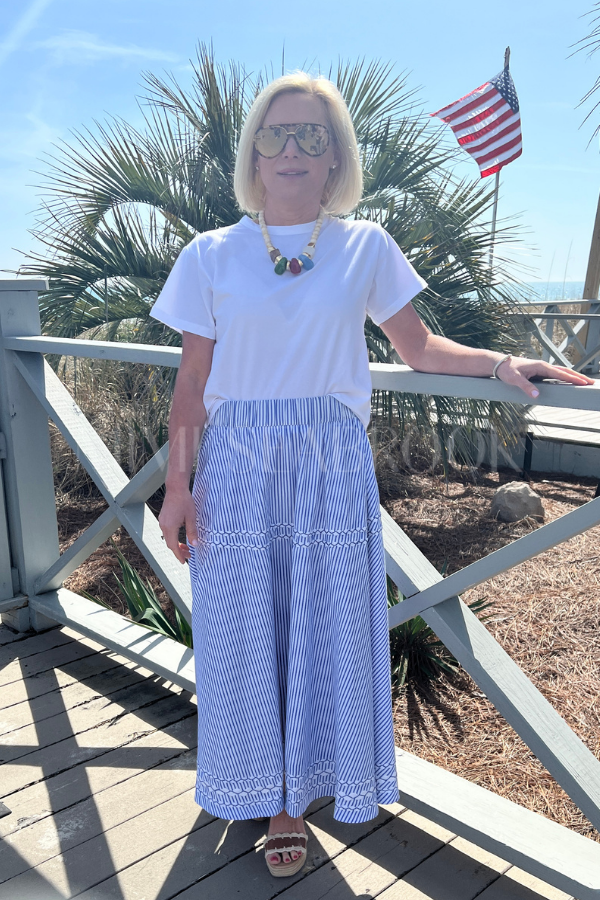 Olivia Skirt, Sconset Blue by Oliphant