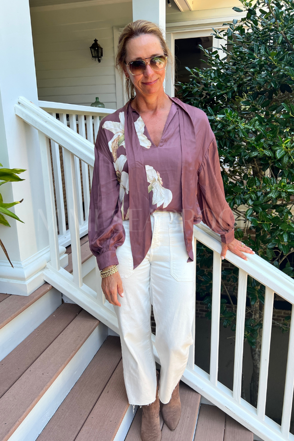Olivia Top, Lueur Print by Cleobella