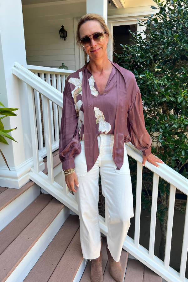 Olivia Top, Lueur Print by Cleobella