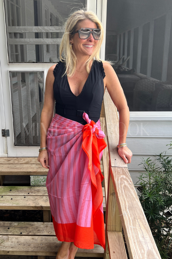 Orchid Pinstripe Sarong