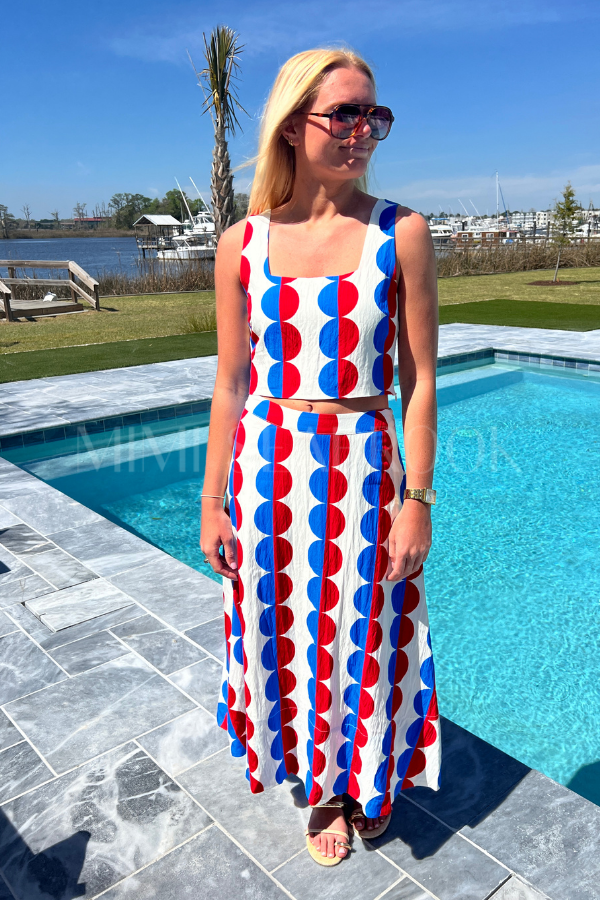 Orion top and skirt set