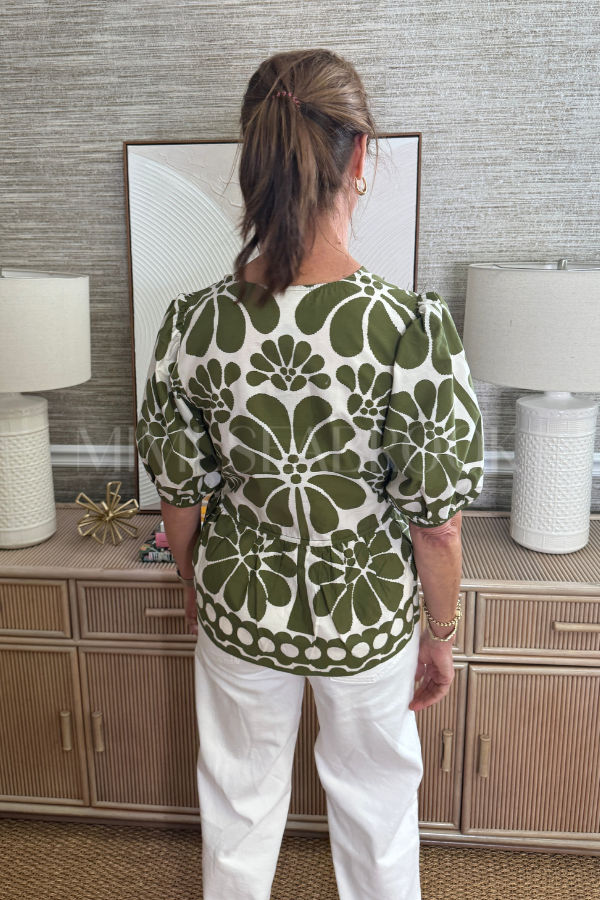 Palermo Green Blouse by Farm Rio