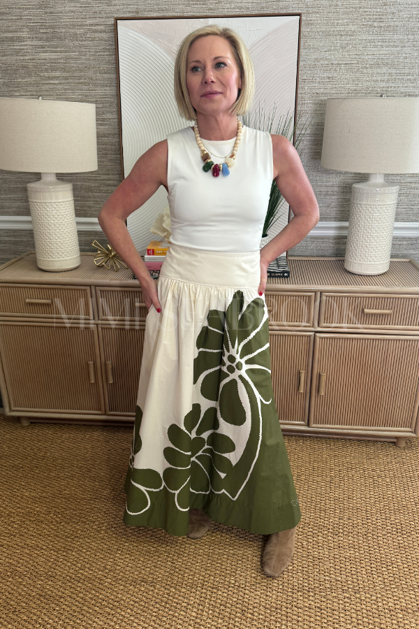 Palermo Green Midi Skirt by Farm Rio