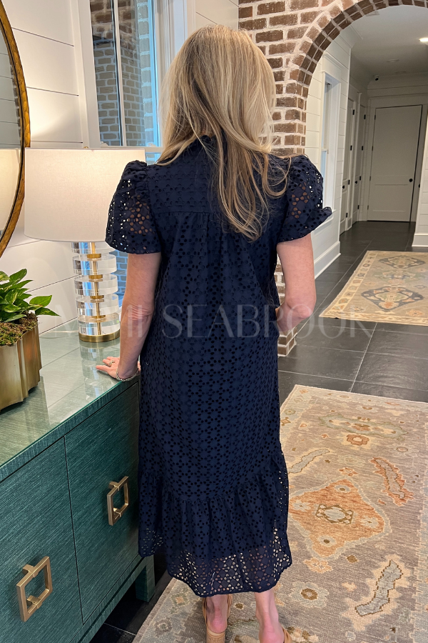 Parish dress, navy