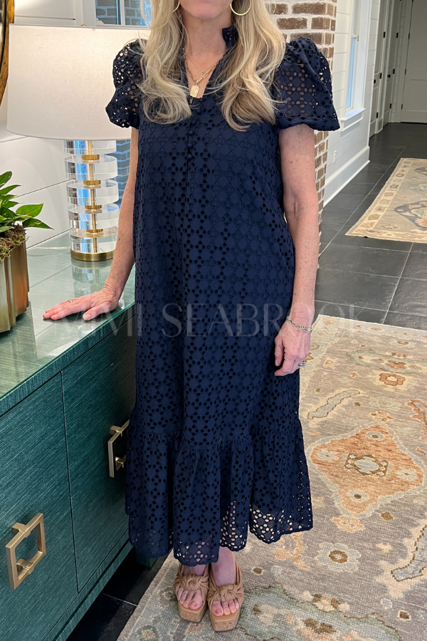 Parish dress, navy