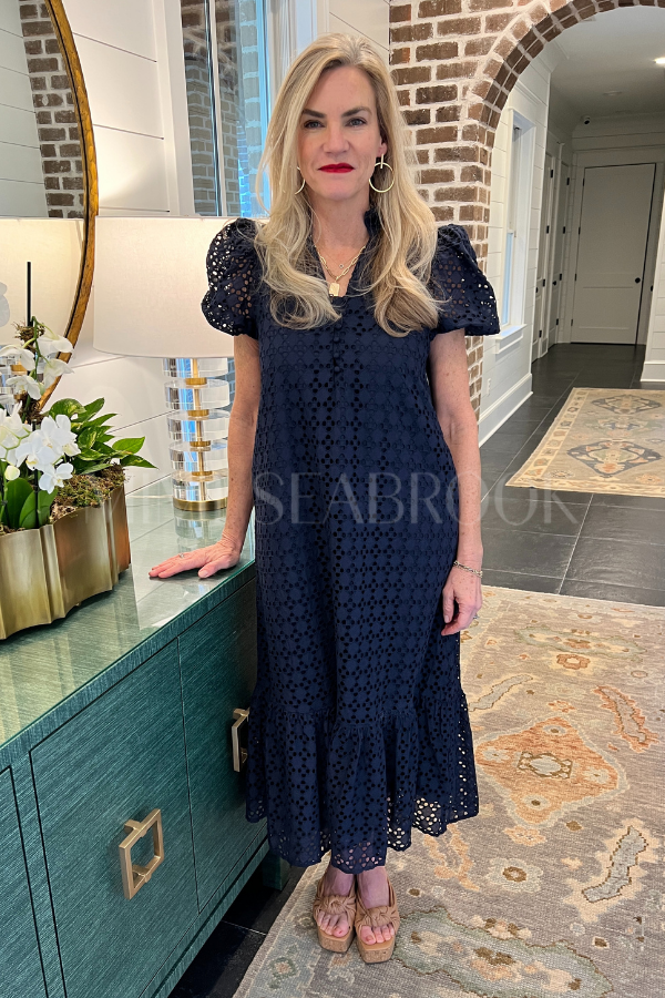 Parish dress, navy